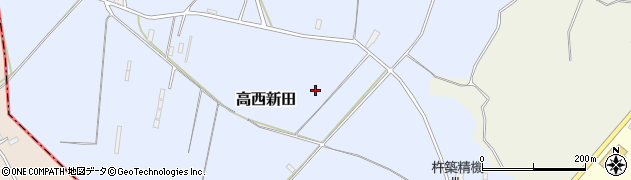 千葉県印西市高西新田周辺の地図