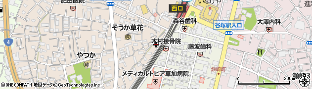 埼玉県草加市谷塚町224周辺の地図