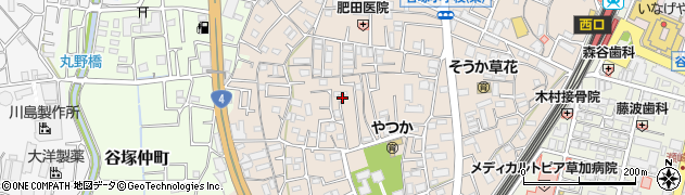 埼玉県草加市谷塚町1132周辺の地図
