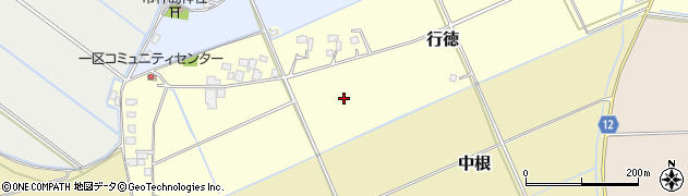 千葉県印西市行徳周辺の地図