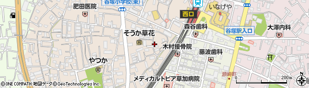 埼玉県草加市谷塚町541周辺の地図