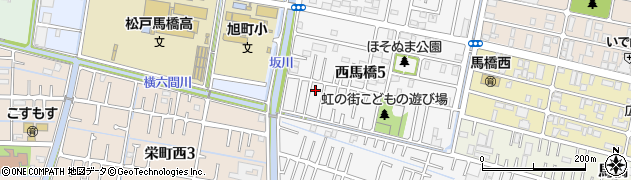 千葉県松戸市小金飛地周辺の地図