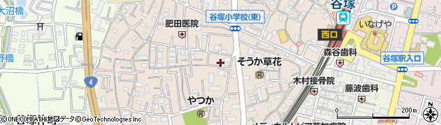 埼玉県草加市谷塚町1179-18周辺の地図