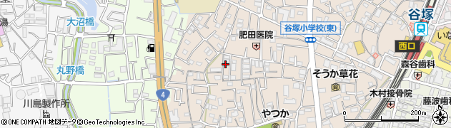 埼玉県草加市谷塚町1168周辺の地図