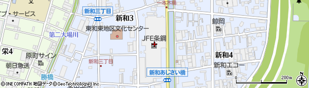 東京鉄鋼運輸株式会社　三郷事務所周辺の地図