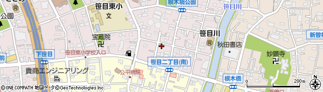 戸田笹目郵便局周辺の地図