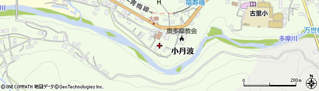 東京都西多摩郡奥多摩町小丹波149周辺の地図