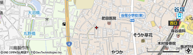 埼玉県草加市谷塚町1163周辺の地図