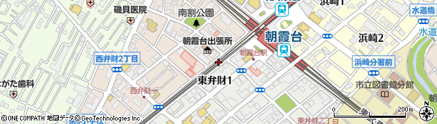 朝霞台駅南口　第１自転車駐車場周辺の地図