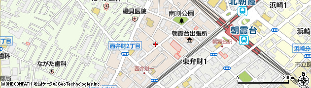 埼玉県朝霞市西弁財周辺の地図