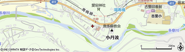 東京都西多摩郡奥多摩町小丹波166周辺の地図