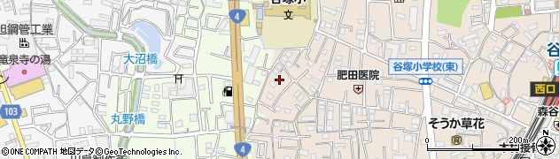 埼玉県草加市谷塚町1209-12周辺の地図