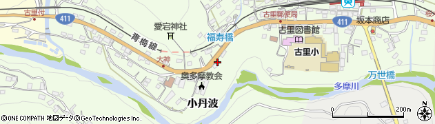 東京都西多摩郡奥多摩町小丹波128周辺の地図