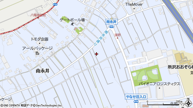 〒359-0011 埼玉県所沢市南永井の地図