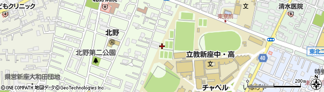 埼玉県新座市北野周辺の地図