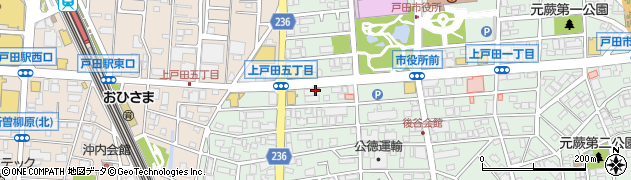 上戸田郵便局 ＡＴＭ周辺の地図