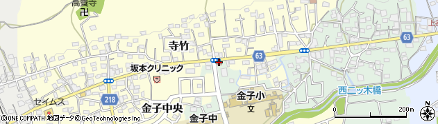 金子郵便局周辺の地図