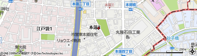 埼玉県川口市本蓮3丁目周辺の地図