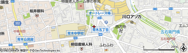 埼玉県　警察署川口警察署青木交番周辺の地図