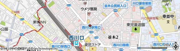 埼玉県川口市並木周辺の地図
