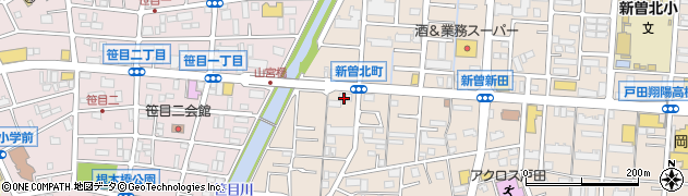 コスモスペース戸田新曽店周辺の地図