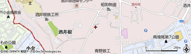 千葉県柏市酒井根周辺の地図