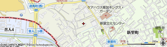 埼玉県草加市遊馬町167周辺の地図
