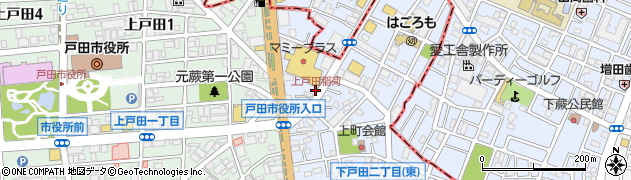 上戸田稲荷周辺の地図