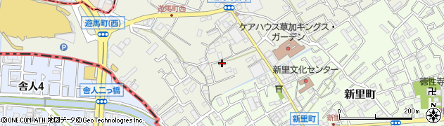 埼玉県草加市遊馬町169周辺の地図