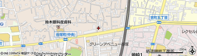 埼玉県草加市谷塚町1349-1周辺の地図