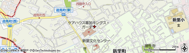 埼玉県草加市遊馬町214周辺の地図