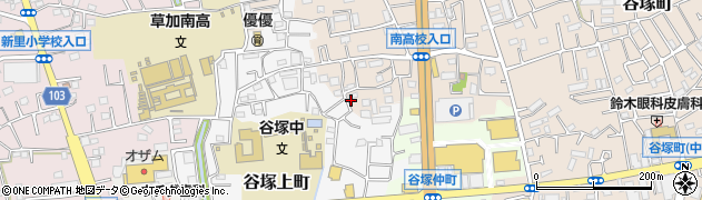 埼玉県草加市谷塚町1852-1周辺の地図