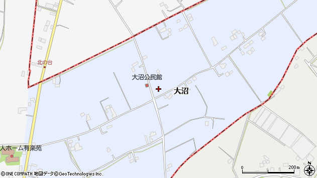 〒287-0213 千葉県成田市大沼の地図