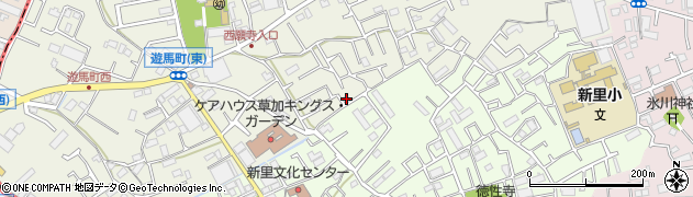 埼玉県草加市遊馬町1104周辺の地図