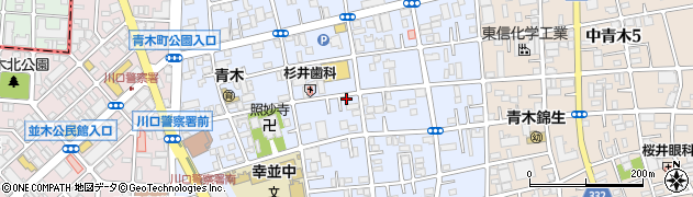 埼玉県川口市西青木周辺の地図