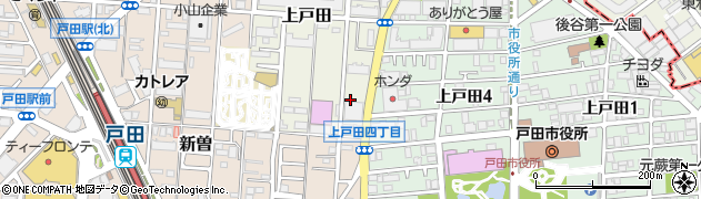 埼玉県戸田市上戸田97周辺の地図