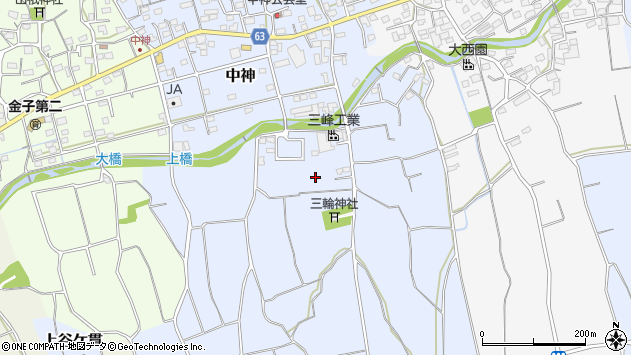 〒358-0035 埼玉県入間市中神の地図