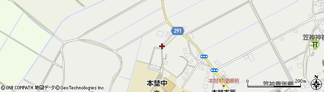 千葉県印西市笠神周辺の地図