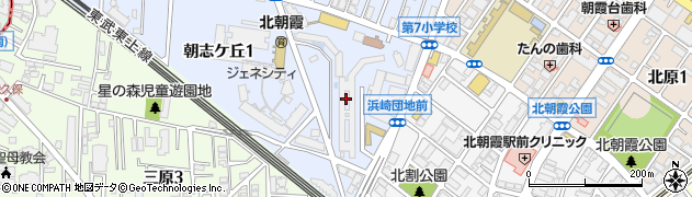 朝霞浜崎団地周辺の地図