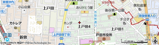 埼玉県戸田市上戸田4丁目周辺の地図