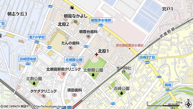 〒351-0036 埼玉県朝霞市北原の地図