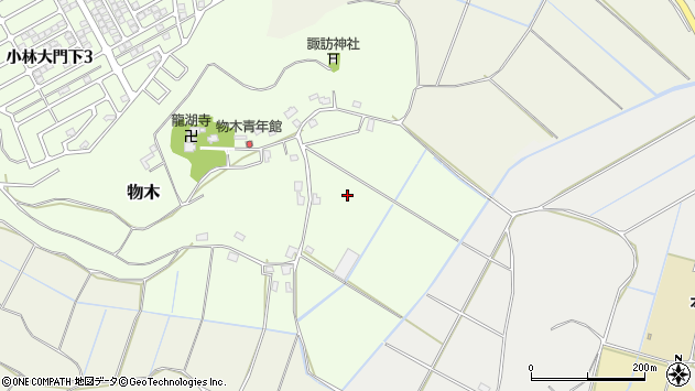 〒270-2321 千葉県印西市物木の地図