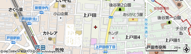 埼玉県戸田市上戸田86周辺の地図