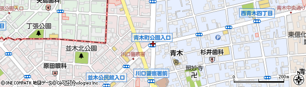 青木町公園入口周辺の地図