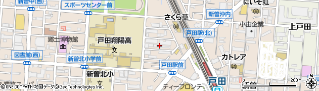 埼玉県戸田市新曽周辺の地図