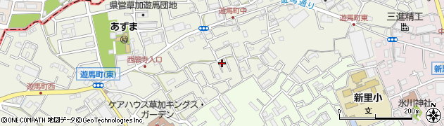 埼玉県草加市遊馬町1129-8周辺の地図