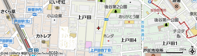 埼玉県戸田市上戸田101-27周辺の地図