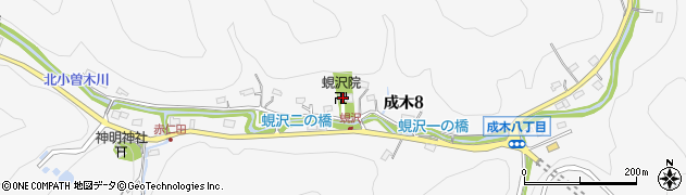 蜆沢院周辺の地図