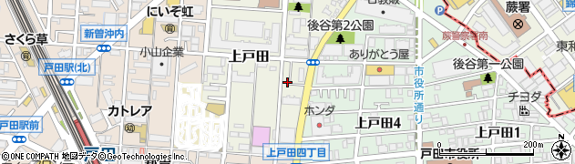 埼玉県戸田市上戸田101-23周辺の地図