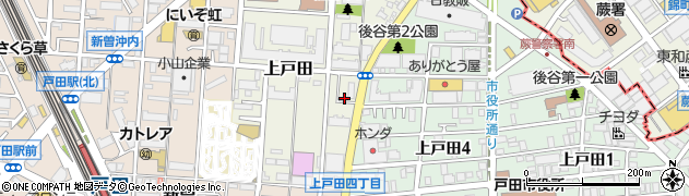 埼玉県戸田市上戸田101-7周辺の地図